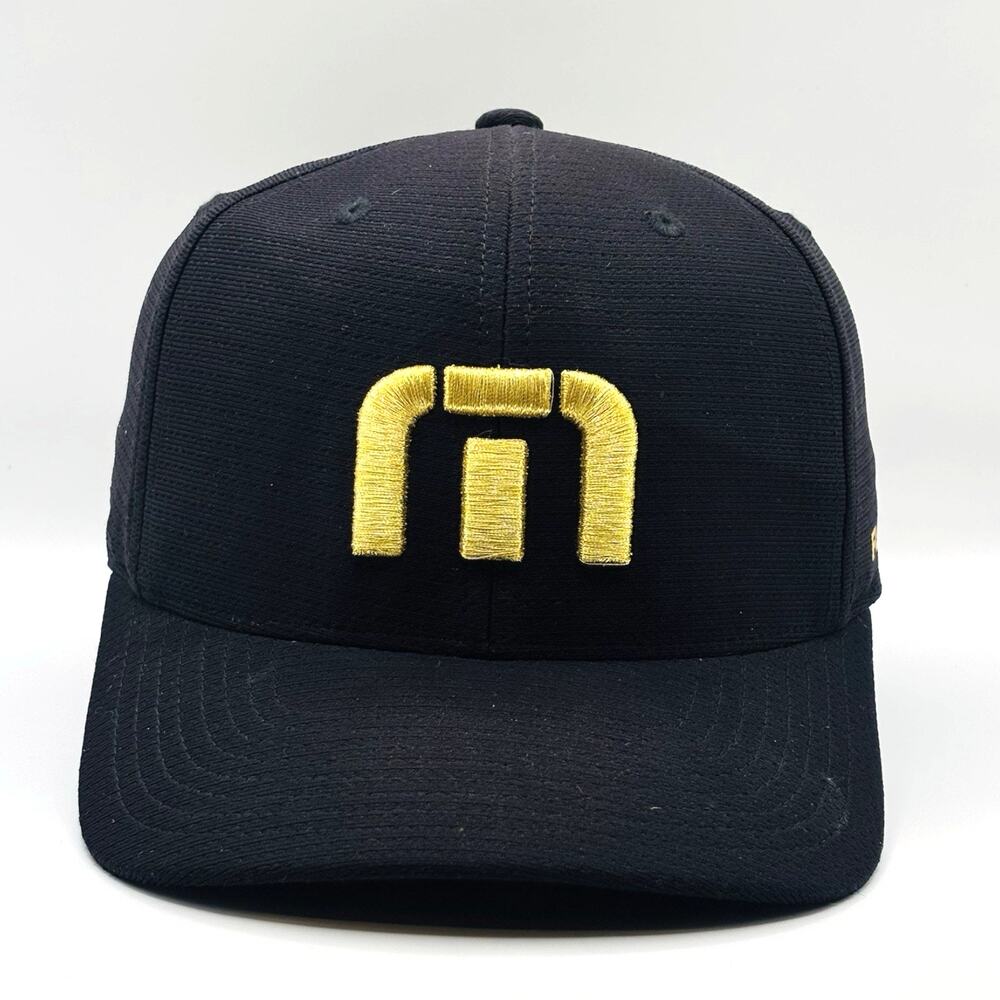Travis Mathew Golf Hat Cap SnapBack Yupoong Black Plain Logo